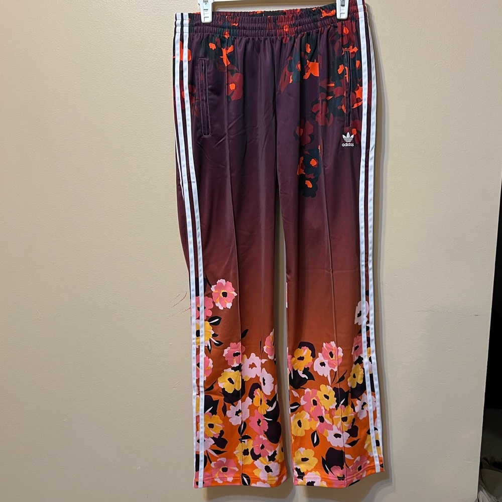 Her Studio London X Adidas Floral Track Pants, NWOT, Women’s Size M